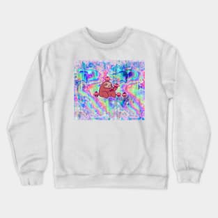 Sloth Eating Cupcakes Rainbow Holographic Crewneck Sweatshirt